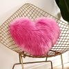 1pc Boho Love Heart Plush Throw Pillow - Fluffy Luxury Cushion for Couch, Sofa, Bed - Detachable and Machine Washable Home Decor - Purple - 40*50cm/15