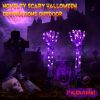 Light Up Your Halloween with 2pcs Life-Size Skeleton Hands & 50 Purple LED Lights! - Halloween Skeleton Hand