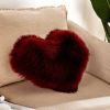 1pc Boho Love Heart Plush Throw Pillow - Fluffy Luxury Cushion for Couch, Sofa, Bed - Detachable and Machine Washable Home Decor - White - 40*50cm/15.