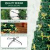 7.5ft Pre-Lit Fiber Optical Christmas Tree with Bow Shape Color Changing Led Lights&300 Branch Tips - as picture