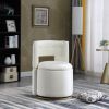 360¬∞ Swivel Accent Chair with Storage Function, Velvet Curved Chair with Gold Metal Base for Living Room, Nursery, Bedroom [Video] - as Pic