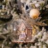 Christmas Microlandscape Glass Ball Lob Ball Christmas Tree Decorations Light Up Ball Christmas Decorative Lights LED Lights - B