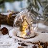 Christmas Microlandscape Glass Ball Lob Ball Christmas Tree Decorations Light Up Ball Christmas Decorative Lights LED Lights - D