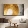 Hand Painted Oil Painting Abstract Gold Texture Oil Painting on Canvas Original Minimalist Art Golden Decor Custom Painting Living Room Home Decor - 6