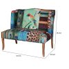 Vesta Bird Collage Print Settee, Multicolor - as Pic