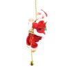 Electric Climbing Ladder Santa Claus Music Doll Christmas Ornament Decoration For Home Christmas Tree Hanging Decor NewYear Gift - Gold Chain