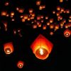 5pcs Mixed Color Kongming Lanterns Wishing Lamps Festival Lamps Blessing Lamps - Mixed Color-A