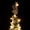 Artificial Christmas Tree Pop-up Flocked Snow 100 LEDs 59.1" - White