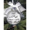 In Heaven Relatives Name Ornament, Keepsake Feather Plastic Ball Christmas Tree Charm Hanging - Dad