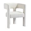 Contemporary Designed Fabric Upholstered Accent Chair Dining Chair for Living Room, Bedroom, Dining Room, Beige - as Pic