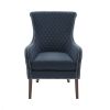 27" Accent Chair,Wood High-Density Foam Modern Style For Living Room, Blue - as Pic