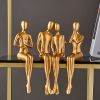 Abstract Golden Sculpture &amp; Figurines for Interior Resin Figure Statue Modern Home Decor Desk Accessories Nordic Room Decoration - Flowers