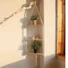 1pc,Boho Triangle Shelves Wall Decor - Plant Hanger, Candle Holder, and Home Decor for Living Room and Bedroom - B