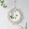 1pc, Boho Macrame Round Mirror - Woven Wall Hanging for Apartment, Home, Bedroom, Living Room Decor - One Size