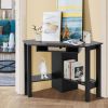 Household Corner Office Writing Desk With Pull-out Drawer and Shelf - Style B