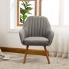 Tuchico Contemporary Fabric Accent Chair, Gray - as Pic