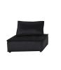 Anna 40" Black Velvet Armless Lounge Chair - as Pic