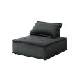 Anna 40" Black Velvet Armless Lounge Chair - as Pic