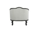 ACME Samael Chair w/Pillow, Gray Linen & Dark Brown Finish LV01129 - as Pic