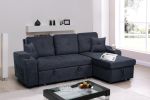 Right-facing sectional sofa with footrest, convertible corner sofa with armrest storage, living room and apartment sectional sofa, right chaise longue