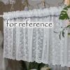 Vine Flower Lace Embroidery Half Curtain Short Curtain Partition Curtain Sheer Valance Tier Cafe Curtain,59x15 inch - Default