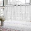 Swan - Translucent Short Kitchen Curtain Half Window Curtain Cafe Tier Curtain - Default