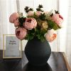 1pc, Realistic Peony Silk Flowers for Home Decor and Weddings - DIY Craft and Bridal Bouquet - Indoor and Outdoor Decoration - Champagne