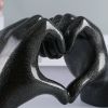 Nordic Heart Gesture Sculpture Resin Abstract Hand Love Statue Figurines Wedding Home Living Room Desktop Ornaments Room Decor - Gold Heart Gesture