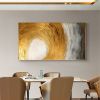 Hand Painted Oil Painting Abstract Gold Texture Oil Painting on Canvas Original Minimalist Art Golden Decor Custom Painting Living Room Home Decor - 9