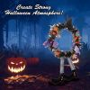 Halloween Witch Wreath Pumpkin Door Decorations Artificial Party Hanging Handmade Wreath Garland - Multi-Color