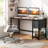 48/55-Inch Home Office Desk with 2 Drawers Hanging Hook - L