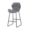 Set of 2, Leather Bar Chair with High-Density Sponge, PU Chair Counter Height Pub Kitchen Stools for Dining room,homes,bars, kitchens,Gray - as Pic