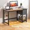 48/55-Inch Home Office Desk with 2 Drawers Hanging Hook - S