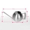 1L Stainless Steel Watering Pot Gardening Potted Small Watering Can With Handle For Watering Plants Flower Garden Tool - Silver