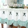 Semi-Sheer Mint Door Curtain Valance Half Curtain Bowknot Kitchen Short Curtain Tier cafe Curtain,59x15 inch - Default