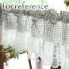 Grey Grid Lace Half Curtain Kitchen Partition Short Curtain Small Window Doorway Curtain Valance Tier cafe Curtain,59x15 inch - Default