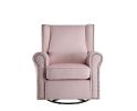 ACME Tamaki Swivel Chair w/Glider , Pink Fabric LV00923 - as Pic