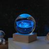 Cosmos Series Crystal Ball Night Lights; Milky Way; Moon; Desktop Bedroom Small Ornaments; Creative Valentine's Day Gifts Birthday Gifts - 8cm Accompa