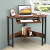 Home Office Workstation Corner Computer Desk  - Brown A