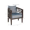 Crackle Accent Chair, wood frame with cushion, Morrocco,KD - as Pic