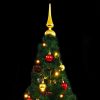 Artificial Pre-lit Christmas Tree with Baubles Green 5 ft - Green