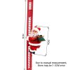 Electric Climbing Ladder Santa Claus Music Doll Christmas Ornament Decoration For Home Christmas Tree Hanging Decor NewYear Gift - Red Ladder