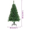 Artificial Christmas Tree with Thick Branches Green 5 ft PVC - Green