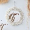 1pc, Boho Macrame Round Mirror - Woven Wall Hanging for Apartment, Home, Bedroom, Living Room Decor - One Size