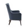 27" Accent Chair,Wood High-Density Foam Modern Style For Living Room, Blue - as Pic