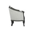 ACME Samael Chair w/Pillow, Gray Linen & Dark Brown Finish LV01129 - as Pic