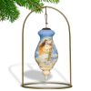 Angle of Love and Light Hand Painted Glass Hanging Ornament - 1