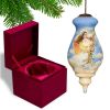 Angle of Love and Light Hand Painted Glass Hanging Ornament - 1