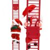 Electric Climbing Ladder Santa Claus Music Doll Christmas Ornament Decoration For Home Christmas Tree Hanging Decor NewYear Gift - Red Ladder