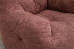 Soft Tufted Foam Bean Bag Chair With Teddy Fabric Bean Paste Red - as Pic